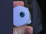 1.60CT ROVAL/ROUNDED OVAL MEDIUM OCEAN BLUE MONTANA SAPPHIRE WITH EARTHY AND SILK INCLUSIONS, 7.5X6.5MM