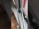 0.93CT OVAL NIGERIAN SAPPHIRE, TEAL BLUE, 7.01X5.04X3.40MM, UNTREATED