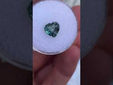 2.02CT HEART SHAPE, MADAGASCAR, SKY BLUE WITH GREENS AND BROWNS, GREYS, GREAT CLARITY, UNHEATED, 7.8X7.9X4.27MM