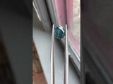 0.95CT ROUND BRILLIANT NIGERIAN SAPPHIRE, PARTI TEAL GREEN, 5.92X3.56MM, UNTREATED