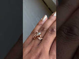 Funky Rustic Diamond Ring in 18k Rose Gold