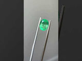 1.29CT OVAL BRILLIANT ZAMBIAN EMERALD, NEON GREEN, 8X6MM