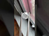 1.51CT ROUND BRILLIANT SALT AND PEPPER DIAMOND, WHITE SILVERY GLOW, 6.98X4.58MM
