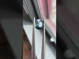 1.03CT ROUND NIGERIAN SAPPHIRE, TEAL BLUE GREEN, 6.02X3.83MM, UNTREATED