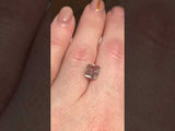 1.98CT EMERALD CUT MONTANA SAPPHIRE, COLOR CHANGE PEACHY PURPLE, UNHEATED, 8.24X6.63MM
