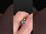 0.75CT TRILLION SAPPHIRE, TEAL GREEN, 5.9MM