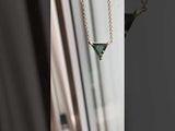 0.63ct Geometric Sapphire Necklace in 14k Recycled Yellow Gold
