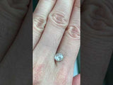 1.33CT ROSECUT DIAMOND, ICY WHITE GREY, 6.48X3.57MM