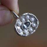 victorian spinel seed pearlys recycled gold mermaid handmade jewelry blue spinel pendant necklace