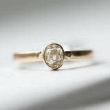 Vintage Diamond Ring Old Cut Bezel Set - Antique Old Mine Cut Diamond in a Vintage Setting - Comes with Appraisal - Yellow Gold Engagement