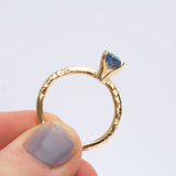 evergreen sapphire mermaid green blue sapphire solitaire gemstone engagement ring