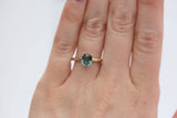 evergreen sapphire mermaid green blue sapphire solitaire gemstone engagement ring