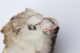 grey cushion spinel recycled gold hand carved grey gemstone engagement ring