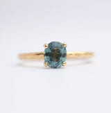 evergreen sapphire mermaid green blue sapphire solitaire gemstone engagement ring
