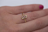 Rosecut White Sapphire Rope Twist Ring - Hand carved yellow gold ring in recycled gold - white rosecut - Unique Engagement Ring by Anueva