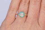 Anueva Jewelry Turquoise Halo ring Crown Jubilee Diamond