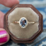oval sapphire diamond halo color change sapphire carved engagement ring with peacock mermaid sapphire