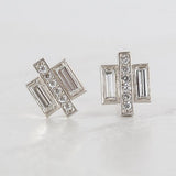 Art Deco Baguette Diamond Earrings