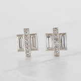 Art Deco Baguette Diamond Earrings