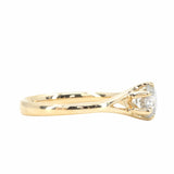0.81ct Salt and Pepper Diamond Six Prong Split Shank Ring In 18k Yellow Gold