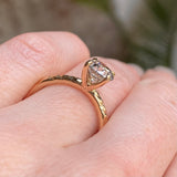 1.10ct Round Salt And Pepper Diamond Evergreen Solitaire in 14k Yellow Gold