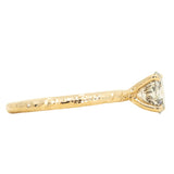 1.11ct Round Salt And Pepper Diamond Evergreen Solitaire in 14k Yellow Gold