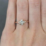 0.60ct Old European Cut Antique Diamond in Rose Gold Halo and Evergreen Band
