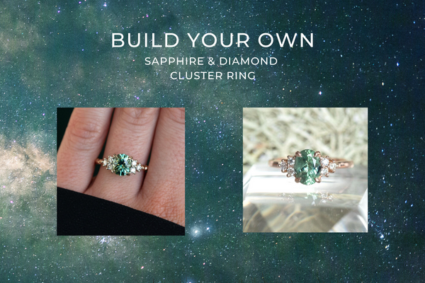 Build Your Own Sapphire & Diamond Cluster Ring