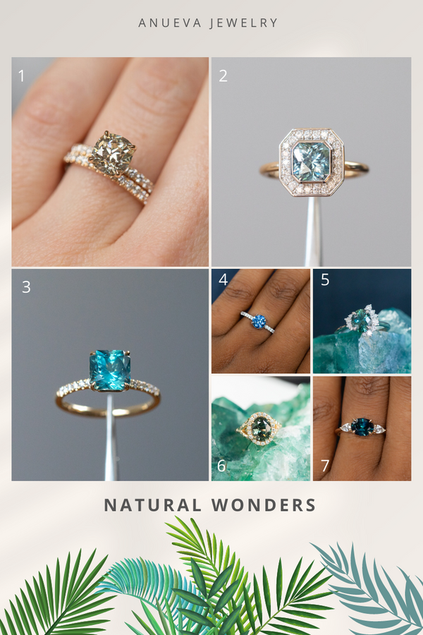 Natural Wonders - Sapphire & Diamond Custom Rings by Anueva Jewelry