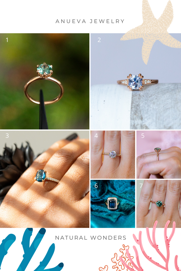 Natural Wonders - Sapphire & Diamond Custom Rings by Anueva Jewelry