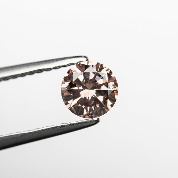 0.51ct 5.31x5.27x3.05mm GIA Fancy Deep Brownish Orangy Pink Round Brilliant 24146-01