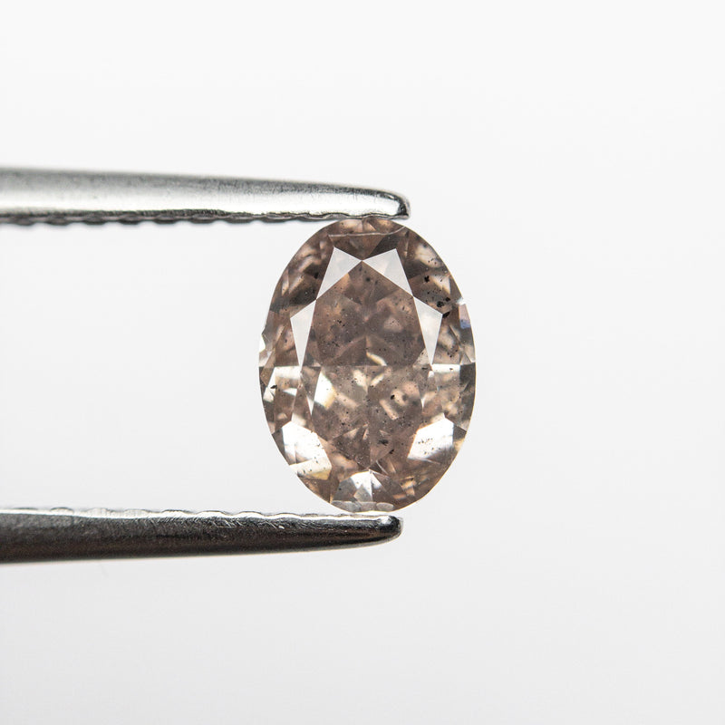 0.90ct 6.72x4.87x3.46mm GIA I1 Fancy Pink-Brown Oval Brilliant 🇦🇺 24092-01