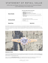 0.97ct Salt and Pepper Diamond and Princess Cut Diamond Rapids Low Profile Ring in 14k Yellow Gold
