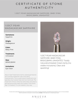 40% OFF 1.03CT PEAR MADAGASCAR SAPPHIRE, BABY PINK, 8X5X3.26MM, UNHEATED