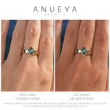 1.27ct Australian Kite Sapphire Bezel Set "Signet" Style Wide Band Solitaire in 14k Yellow Gold