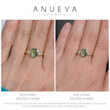 1.45ct Parti Australian Fantasy Cut Sapphire and White Australian Kite Sapphire Antique Milgrain Three Stone Low Profile Ring in 18k Yellow Gold