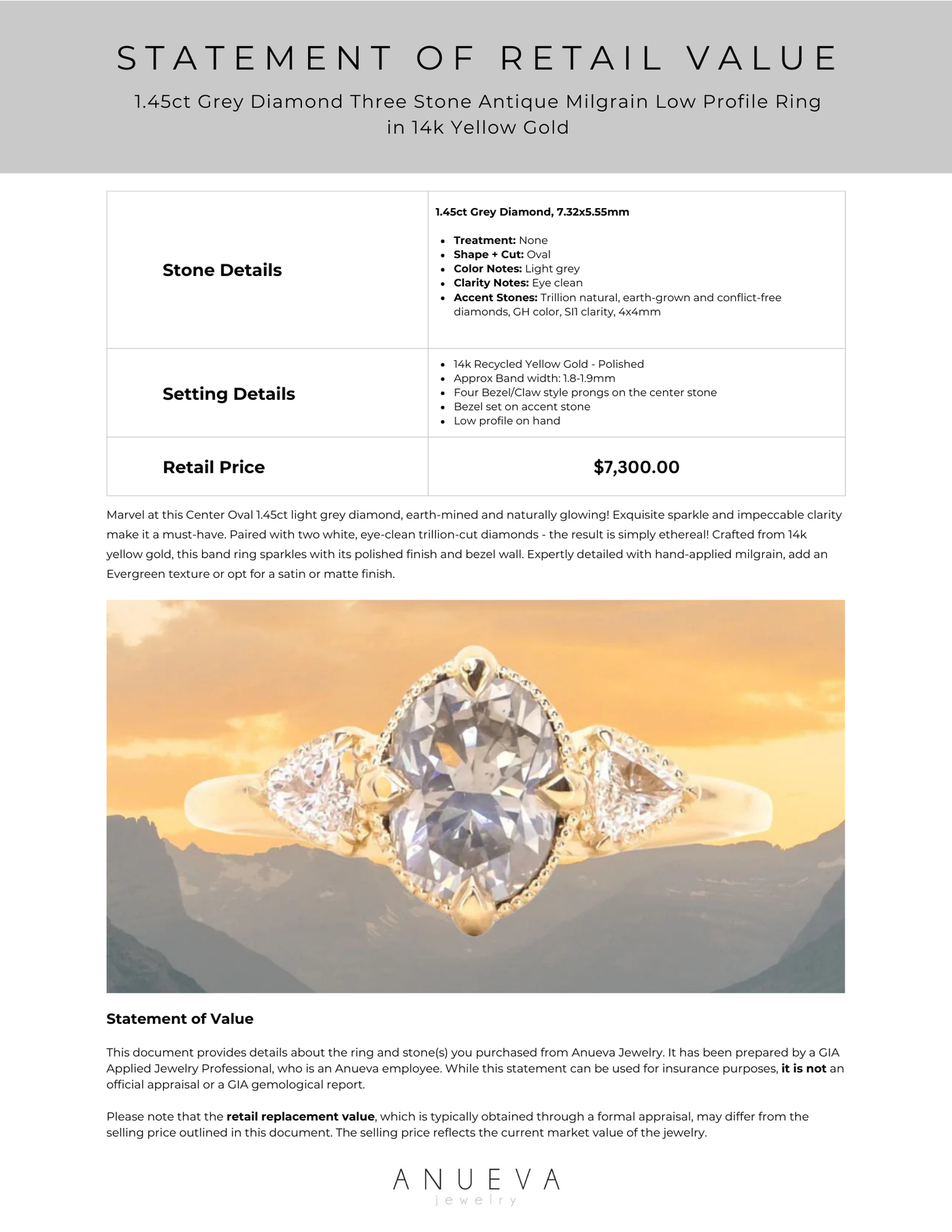 Grey diamond price store