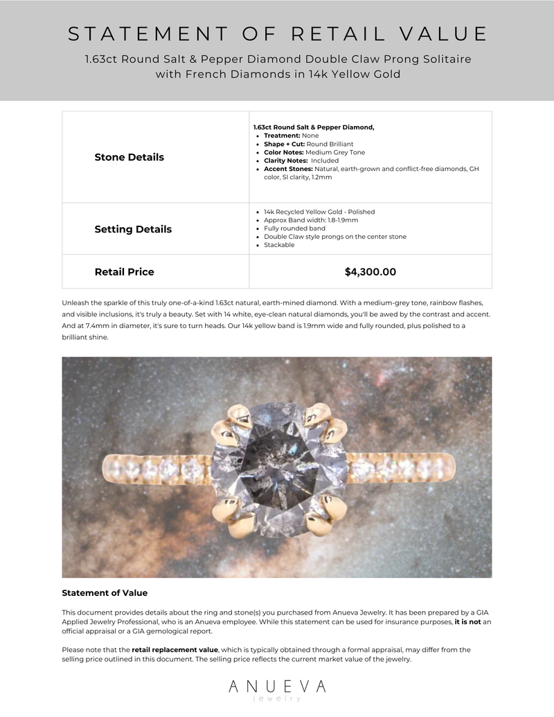 Salt and pepper diamond price discount