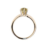 1.44ct Bicolor Sunrise Montana Sapphire Classic Six Prong Solitaire in 14k Yellow Gold