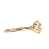 1.14ct Round Silvery White Sri Lankan Sapphire Scallop Cup Solitaire in 14k Yellow Gold