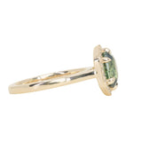 2.05ct Untreated Madagascar Oval Sapphire and Diamond Hexagon Stackable Halo in 14k Yellow Gold