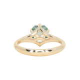 2.25ct Radiant Cut Madagascar Sapphire Low Profile Six Prong Split Shank Solitaire in 14k Yellow Gold