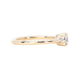 0.52ct Vintage Transitional Cut Diamond and Princess Cut Diamond Rapids Low Profile Ring in 14k Yellow Gold