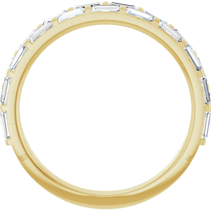 Double Stacked Baguette Diamond Band