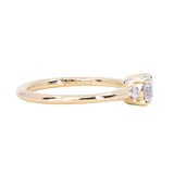 0.52ct Vintage Transitional Cut Diamond and Princess Cut Diamond Rapids Low Profile Ring in 14k Yellow Gold