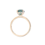 2.34ct Round Untreated Blue Montana Sapphire Classic 4 Prong Solitaire in 14k Yellow Gold- Appraised Stone