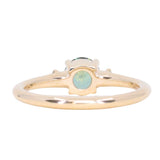 0.80ct Round Montana Sapphire and Princess Cut Diamond Rapids Low Profile Ring in 14k Yellow Gold