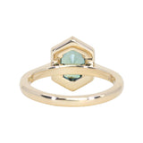2.05ct Untreated Madagascar Oval Sapphire and Diamond Hexagon Stackable Halo in 14k Yellow Gold