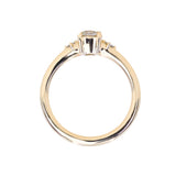 0.52ct Vintage Transitional Cut Diamond and Princess Cut Diamond Rapids Low Profile Ring in 14k Yellow Gold