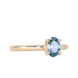 0.71ct Oval Montana Sapphire Classic 4 Prong Solitaire in 14k Yellow Gold